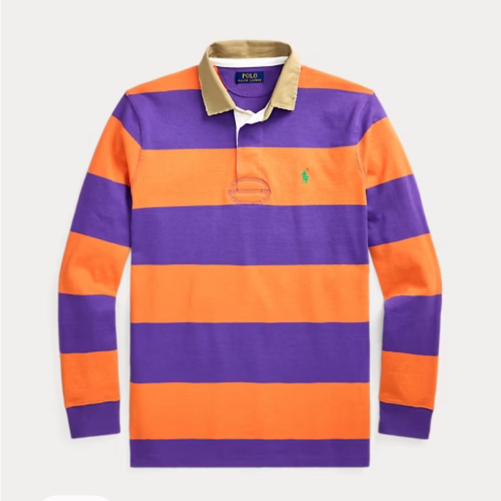 NWT | Ralph Lauren | Long Sleeve Classic Fit Khaki-Collar Rugby Shirt | L
